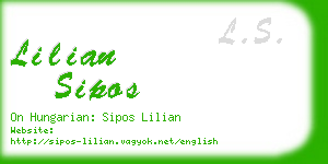 lilian sipos business card
